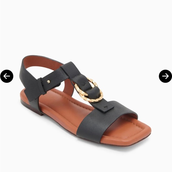 Ulla Johnson Mimi Ring Sandals in Black - Picture 1 of 8